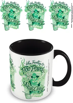 Produktbild von Harry Potter - Lizenz Tassen - Floo Powder - black and white