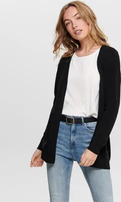 Produktbild von ONLY 15174274, Cardigan, Erwachsener, Weiblich, Schwarz, M, Machine wash half load short spin cycle at 30°C Do not bleach Do not tumble dry Low temp. iron....