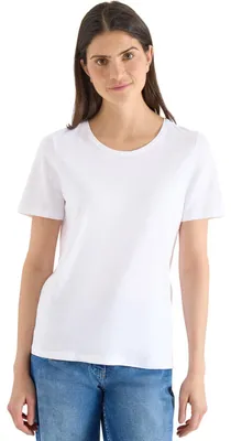 Produktbild von Cecil Basic T-Shirt mit Rundhals White L