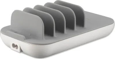 Produktbild von 4Smarts Family Evo 63W Pd nabíjecí stanice s bezdrátovým nabíjením a sadou kabelů šedo-bílá/šedo-bílá 462326