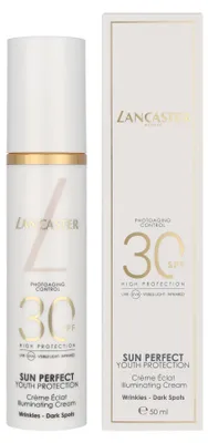 Produktbild von Lancaster Sun Perfect, Sonnenschutzcreme, Gesicht, Pumpenflasche, Anti-Aging, Anti-Falten, Feuchtigkeitsspendend, Schutz, Jeder Hauttyp, 50 ml