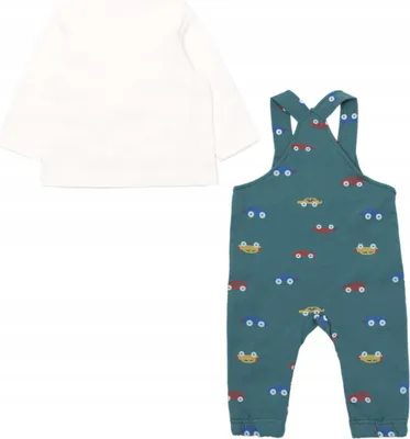 Produktbild von Baby Set mit Latzhose - Größe 86 - bunt - 65% Baumwolle - Unisex Design