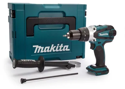 Image de Perceuse visseuse à percussion sans fil 18V Li-ion MAKITA DHP458ZJ (machine seule, avec MAKPAC)