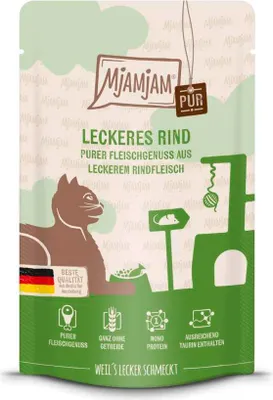 Image de Mjamjam Quetschie 125 g x 12 Quetschie au délicieux bœuf