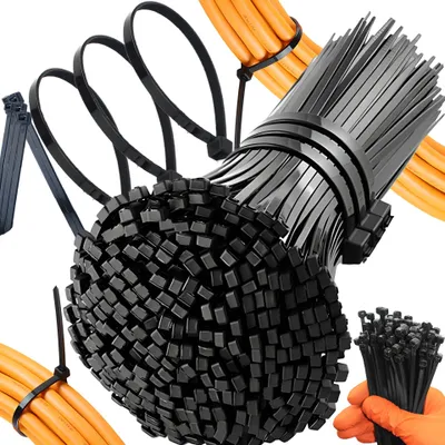 Produktbild von 1000 Trade Kabelové Vázací Pásky Extra Silné Kabelové kravaty sada UV odolná Kusů Odolné Proti Povětrnostním Vlivům Trade Cable 2.5x100mm Černá Retoo