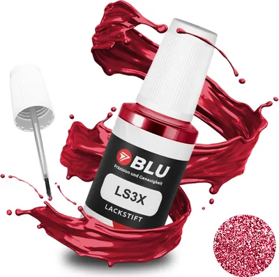 Produktbild von BLU Auto Lackstift Rot kompatibel für Volkswagen, Seat LS3X Rojo Rubi | Auto Lack Reparatur Ausbesserungslack