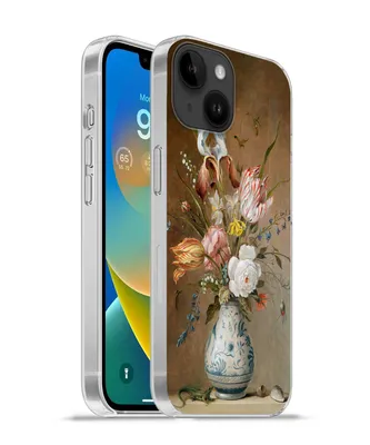 Produktbild von MuchoWow® Handyhülle Schutzhülle Hülle für Apple iPhone 14 - Softcase Stilleben mit Blumen - Balthasar van der Ast - Alte Meister Silikon Softcase Handy Hülle - Mobiltelefonhülle