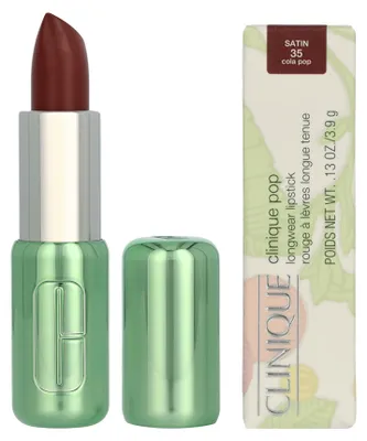 Obrázok produktu pre Clinique Pop Longwear Lipstick, Ruže, Cola Pop, 1 farba/farieb, Sfarbenie, Ženy, Leštený povrch