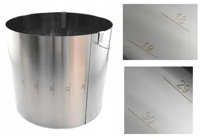 Produktbild von Kuchpol Verstellbarer Tortenring mit Skala, 20cm Höhe