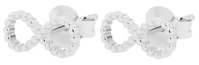 Produktbild von 925er Echt Silber Infinity-Ohrstecker "Leonela", rhodiniert