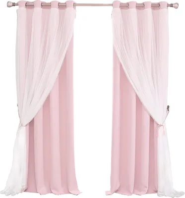 Produktbild von Verdunkelungsvorhang Doppelschicht Thermisch isoliert Vorhangvorhnge 1 Panel (W132xH160cm Rosa)