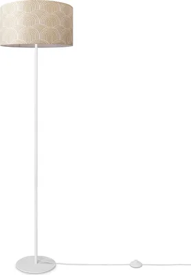 Produktbild von Stehlampe Wohnzimmer Lampenschirm Stoff Stehleuchte Leselampe Abstrakt Vintage