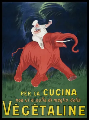 Produktbild von Plakat 40x55cm Vegetaline, Cappiello Vintage für das Wohnzimmer