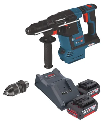 Image de Perceuse-marteau sans fil Bosch GBH 18V-26 F, 18V, 2,6J, SDS-Plus, modèle Solo (sans batterie, sans chargeur) (0611910000), avec mandrin à serrage rapide