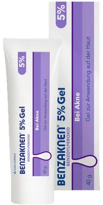 Produktbild von Benzaknen Gel, Galderma, Anti-Akne, 5% Benzoylperoxid, 40g