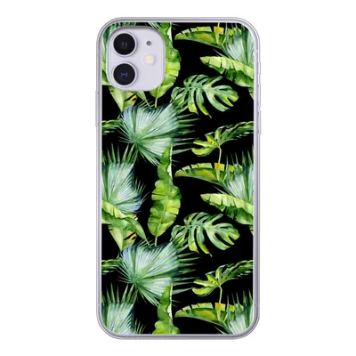 Produktbild von MuchoWow® Handyhülle Schutzhülle Hülle für iPhone 11 Palmwedel - Tropisch - Muster Silikon Softcase Handy Hülle - Handytasche