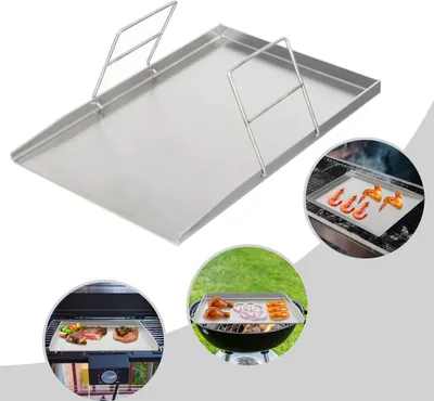 Zdjęcie produktu dla Grill ze stali nierdzewnej 45 * 30 cm Płyta grillowa uniwersalna taca grillowa BBQ