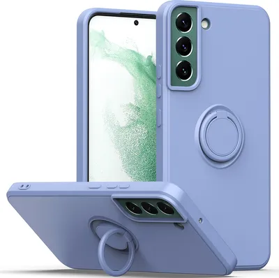 Produktbild von Samsung S22+ 5G Handyhülle, Ring Halter Ständer Kratzfeste Weiche Silikon schutzhülle für Samsung Galaxy S22 Plus 5G 5G Violett