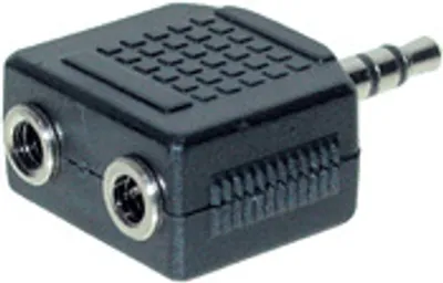 Produktbild von Audio Y-Adapter 3,5mm Klinke Stecker / 2 x 3,5mm Klinke Buchse, Good Connections®