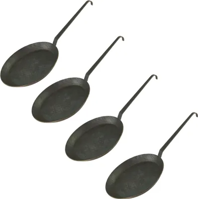 Produktbild von Schmiedeeiserne Brat- und Servierpfanne 4 Stück Ø 28 cm mit Hakenstiel