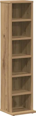 Zdjęcie produktu dla vidaXL Półka na płyty CD dąb Artisan 21x20x88 cm materiał drewnopochodny