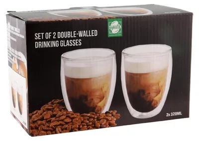 Produktbild von 2er Set doppelwandige Thermogläser ohne Henkel Kaffeeglas Teeglas neuetischkultur