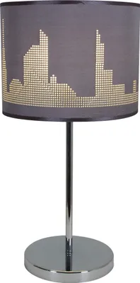 Produktbild von Näve Leuchten Tischleuchte "MANHATTEN" H: 53 cm Tischleuchte "MANHATTEN" H: 53 cm Tischleuchten - Tischleuchte "MANHATTEN" H: 53 cm, Tischlampe im Modern Style, aus Metall und Textilmaterial in grau, 53 cm hoch, Ø 28 cm, E27-Fassung – Schnurschalter