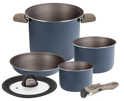 Produktbild von BRUNNER Camping Kochgeschirr Topfset | Alu | TORRALTA , ø18cm 5+1teilig