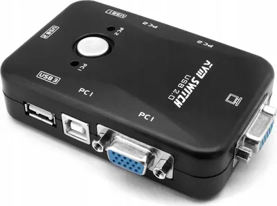 Produktbild von KVM-Switch VGA 2x1 Switch 3xUSB HUB BOX