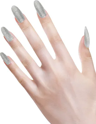 Produktbild von Fingernägel glänzend 12 Stück silber - Einheitsgröße