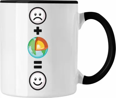 Produktbild von Trendation - Geologe Tasse Geschenk für Geologen Lustige Geschenkidee :( + Geologie = :) Geburtstag (Schwarz)