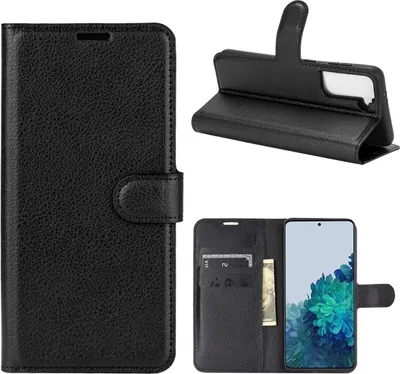 Zdjęcie produktu dla Etui Samsung Galaxy S21 Ultra Pokrowiec na telefon komórkowy Pokrowiec ochronny z klapką i miejscem na kartę Czarny
