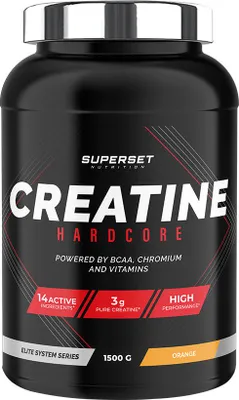 Image de Créatines - Superset Nutrition - CREATINE HARDCORE (1,5Kg) - Saveur Orange