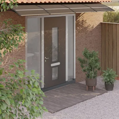 Zdjęcie produktu dla Maison Exclusive – daszek nad drzwiami, czarny, 350 x 75 cm, poliwęglan