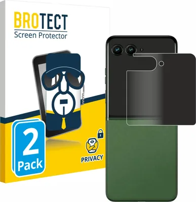 Produktbild von 2x BROTECT Sichtschutzfolie für Motorola Razr 50 (Hinteres Display) Anti-Spy Privacy Sichtschutz Blickschutz Folie Blaulicht-Schutz