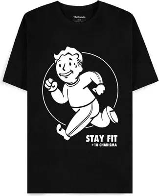 Produktbild von Fallout T-Shirt Herren Stay Fit schwarz Fan-Merch, Gaming 100% Baumwolle S