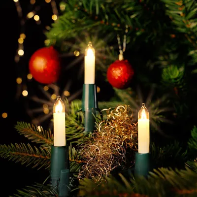 Produktbild von NARVA Lichterkette mit 20 Minischaft Kerzen Weihnachtsbaum Beleuchtung innen warmweiß