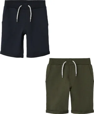Produktbild von NAME IT Shorts 2er-Set Kordelzug Elastischer Bund Stilvoll Größe:
