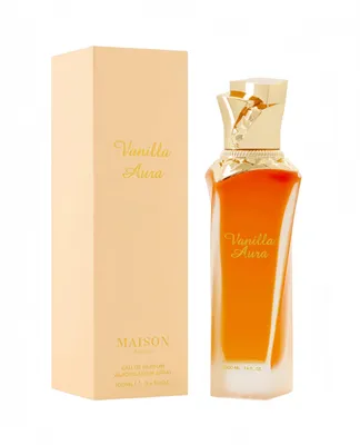 A perfume bottle and its box are displayed against a white background.