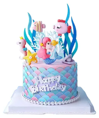 Image de Ensemble de 9 décorations de gâteau sur le thème des sirènes