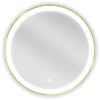 Zdjęcie produktu dla Mexen Esso lustro łazienkowe podświetlane, okragłe 60 cm, LED 6000K, antypara, rama złota - 9825-060-060-611-50