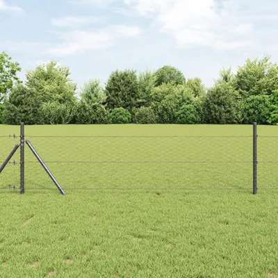 Produktbild von Sechseckzaun Grau 0.6x10 m Stahl, Drahtzäune DesignMöbel Neu