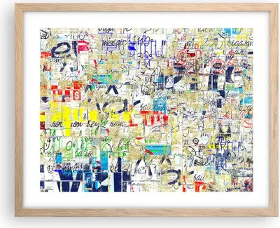 Produktbild von Gerahmtes Poster - Rahmen in heller Eiche - Straße Graffiti Wand Wandmalerei - 50x40 cm - Wand Bild - Wanddeko - Wandbilder - Wandposter - Bilderrahmen - Bilder - Kunstdruck - P2NAA50x40-2907