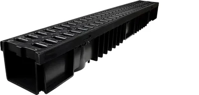 Immagine prodotto di Canali di drenaggio in plastica nera 1000 x 125 x 105 mm - Per pezzo