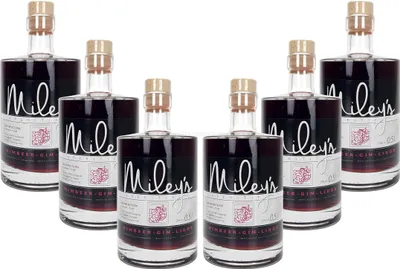 Produktbild von Mileys Himbeer Wild Berry Himbeer-Gin-Likör Set - 6x 0,5l = 3l (20% Vol)