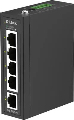 Produktbild von D-Link DIS-100E-05 5-Port Switch, Industrial Fast Ethernet Unmanaged