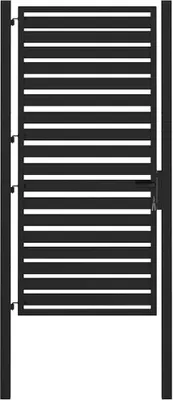Immagine prodotto di vidaXL Cancello da giardino con chiusura a chiave nero 100x180 cm Alluminio