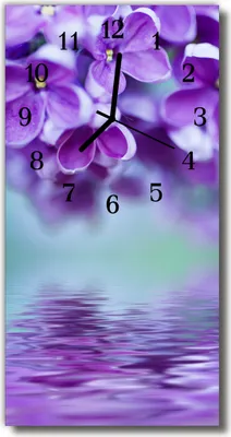 Produktbild von Tulup Glasuhr Wanduhr Küchenuhr Echt-Glas 30x60 Flieder Lila