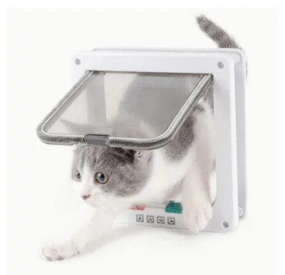 Produktbild von Katzenklappe Hundeklappe 4 Wege Magnetverschluss S 19x20cm ABS Kunststoff