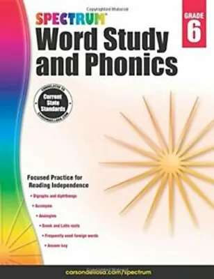 Zdjęcie produktu dla Spectrum Word Study and Phonics, Grade 6